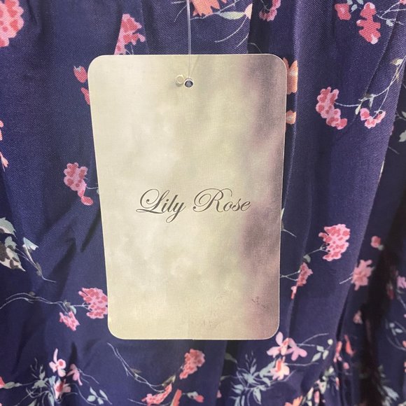 Lily Rose Square Neck Long Sleeve Skater Dress Juniors' Plus Size 2X 18-20 - Picture 8 of 12